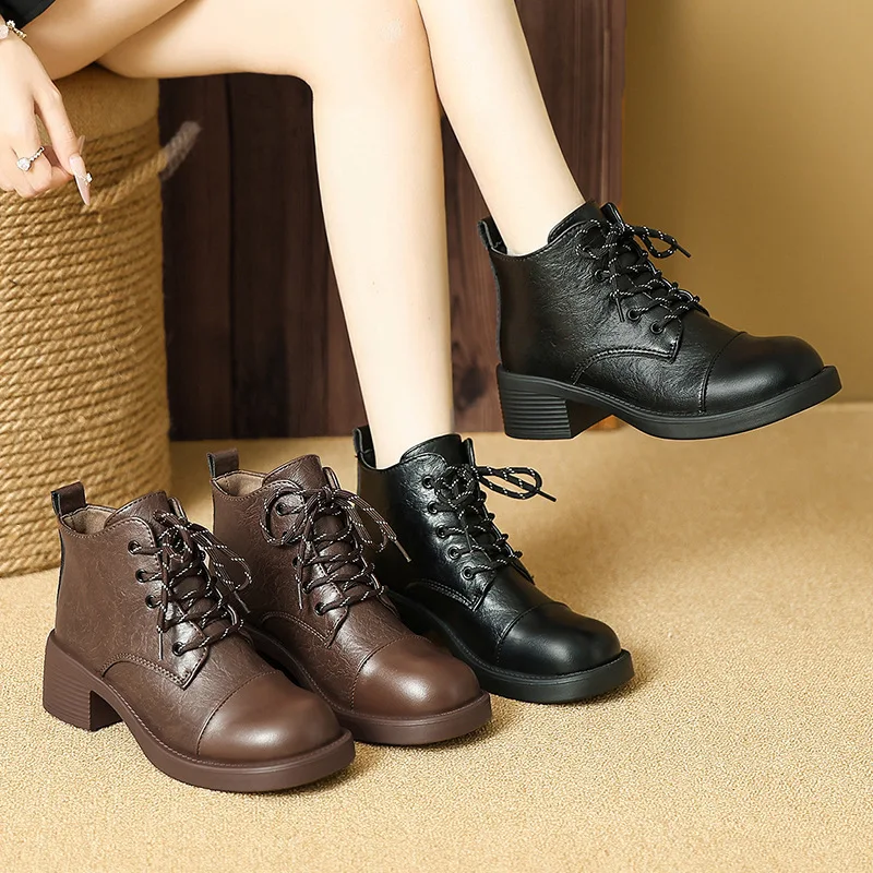 Vintage Outdoor Fashion - Women Short Boots Autumn Winter New
