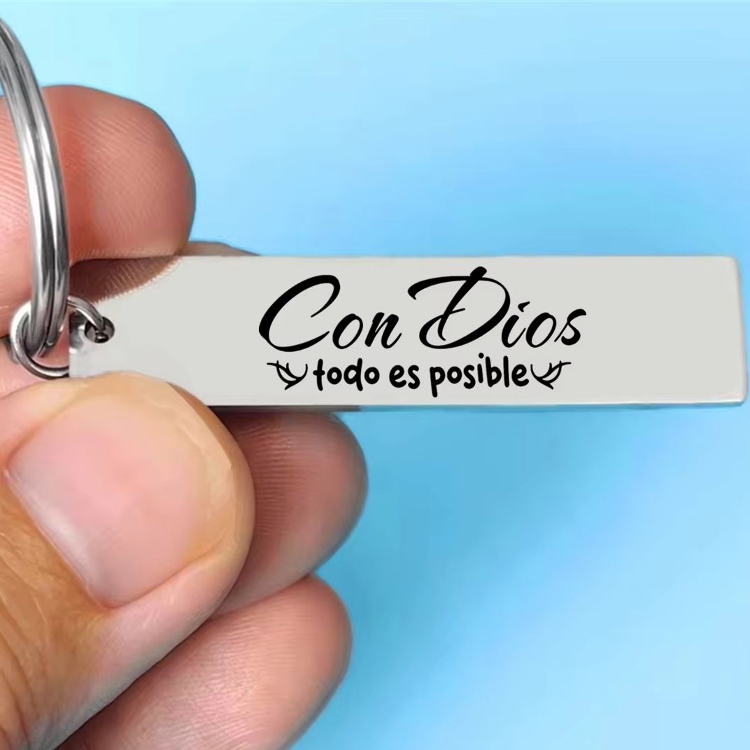 1Pc Spanish Quote Keychain Con - Vintage Fashion Quotes ulasan dan harga