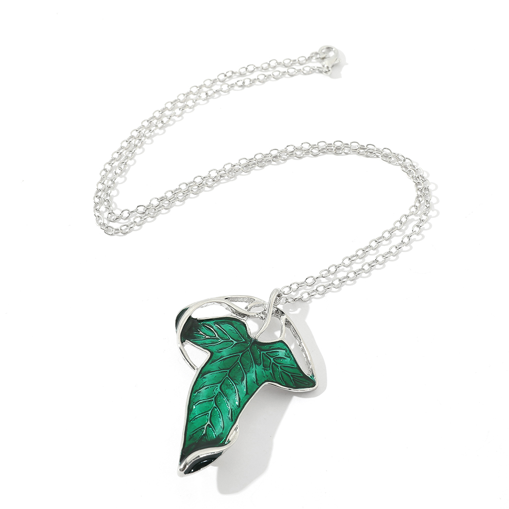Vintage Green Leaf Pendant Nec - Vintage Fashion Stores ulasan dan harga
