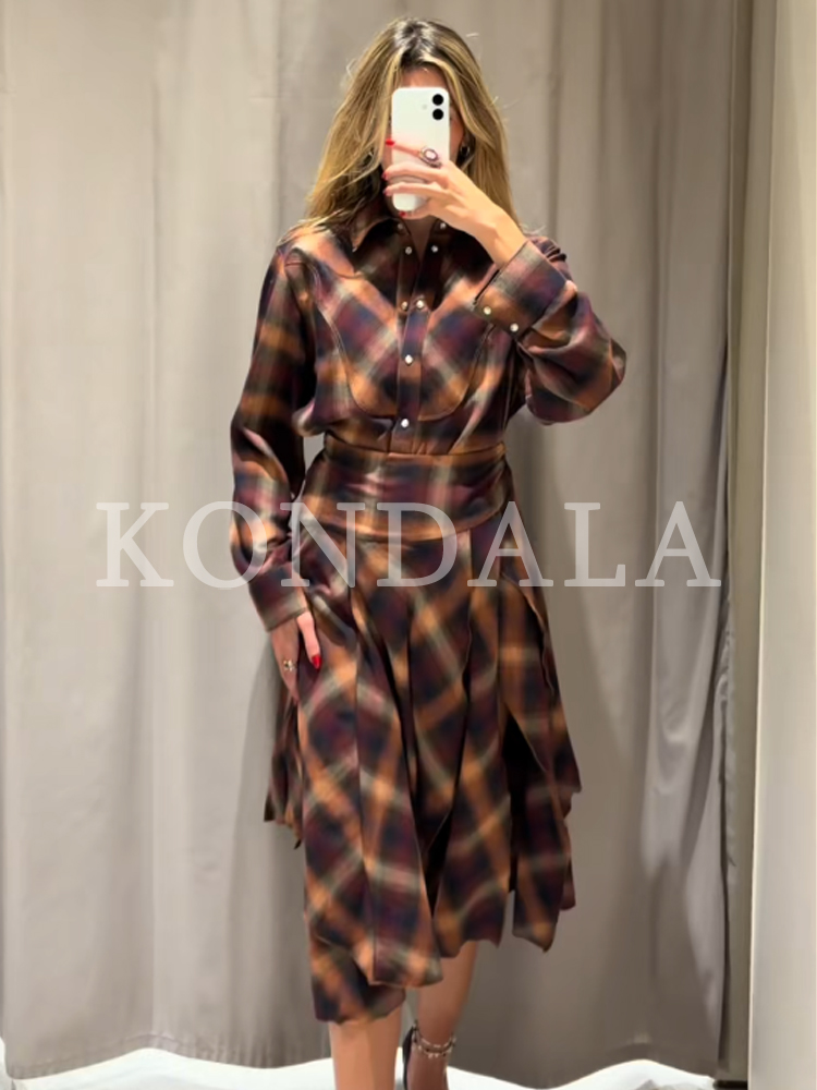 KONDALA Women Fall Casual Plai - Vintage Fashion Jersey ulasan dan harga